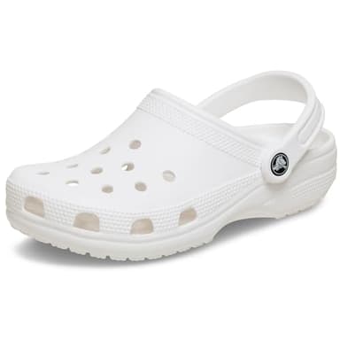 Crocs Unisex-Adult Classic Clogs, White, 6 Men/8 Women