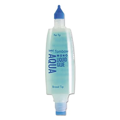 Tombow 52180 MONO Aqua Liquid Glue, 1.69 Ounce, 1-Pack. Dual Tip Dispenser for Precise to Full Coverage Application that Dries Clear.
