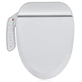 ZMJH ZMA102 Bidet Toilet Seat, Elongated Smart Unlimited Warm Water, Vortex Wash, Electronic Heated, Warm Air Dryer, Rear and Front Wash, LED Light, Need Electricity, White, (Elongated)