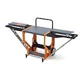 Bora Portamate Miter Saw Stand Work Station 400 Lbs Max Weight Portable Rolling Table Saw Stand Workbench with Folding Wing Extensions Miter Saw Stands PM-8000