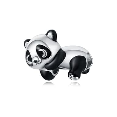 PANPOKI Cute Panda Animal 925 Sterling Silver Charms for Bracelets and Necklace Dangle Pendants Butterfly Elephant Dog Bead Jewelry Present for Women Family Friends