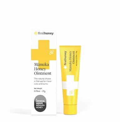 FIRST HONEY Manuka Wound Ointment [.75oz - 21g] | Rapid Wound Repair Gel | Fast Relief for Skin & Burns | Manuka Honey from New Zealand | Antibiotic Free Burn Care, Scar Gel, Dressing Aid