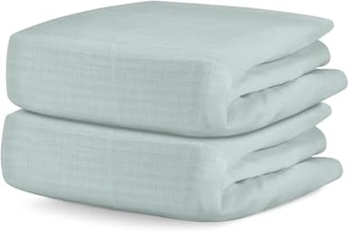 Newton Baby Fitted Crib Sheet (2-Pack) - Ultra Breathable and Soft, Organic Cotton, Fits All Standard Cribs, Sage