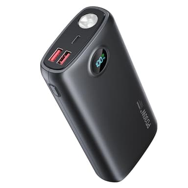 Portable Charger, 30000mAh Power Bank 30W USB C Fast Charging, Travel Essentials Battery Pack with 3W Flashlight & LED Display, External Battery for iPhone 17/16/15, Galaxy S25, LG, Tablets, Black