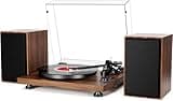 HiFi Turntable Bluetooth USB, Record Player with Speaker, Dual Compact Stereo System, Adjustable counterweight Magnetic Cartridge, RCA Output to Connect to Active Speakers