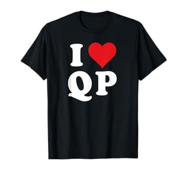 I Love QP Initials I Heart Q.P. First Last Name Q P T-Shirt