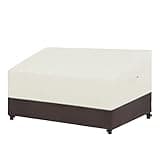 Easy-Going Patio Loveseat Cover UV Resistant Outdoor Couch Cover Bicolor Patio 2-Seater Bench Cover Waterproof Outdoor Furniture Cover with Reflective Hemming (60Wx34Dx32H inch, Beige/Brown)