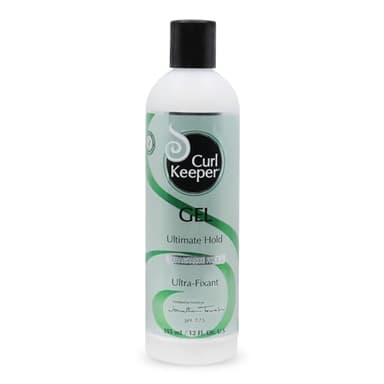 Curl Keeper Ultimate Hold Hair Gel for Men & Women, 12 Fl Oz - Lightweight Fragrance Free & Water-Based Formula, Curly Hair Styling Gel with Frizz Control - Long-Lasting Healthy Curls Roots to Tips