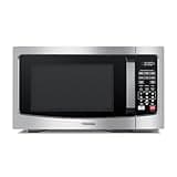 TOSHIBA EM131A5C-SS Countertop Microwave Ovens 1.2 Cu Ft, 12.4" Removable Turntable Smart Humidity Sensor 12 Auto Menus Mute Function ECO Mode Easy Clean Interior, 1100W, Silver