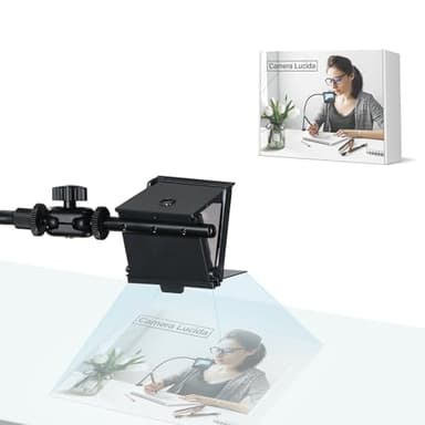 Camera Lucida Drawing Tool for Artists, Updated Version The Professional Drawing Tools with Adjustable Pea Jig Projector Painting Tools, Black