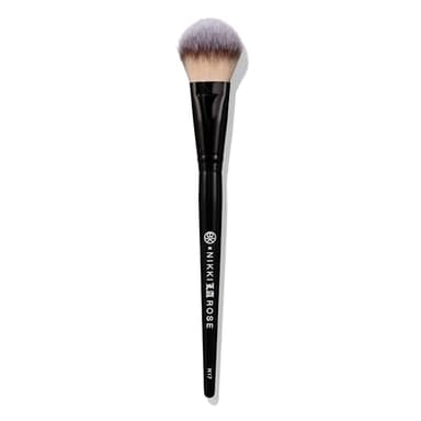 BK BEAUTY - NIKKI LA ROSE N17 MULTI-PRO FACE BRUSH – Dual-Sided Paddle Brush for Face Application, Liquid, Powder Blending - Bronzer, Contour, Blush, Foundation