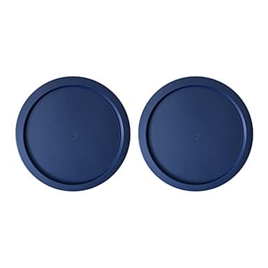 Replacement Lids for Pyrex 4-Cup Glass Food Storage Container Bowls, 6-Inch Plastic Round Lids Covers fits Pyrex 7201-PC, Airtight & Leakproof (2-Pack, Blue)