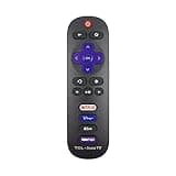 OEM Replacement Remote Control Compatible with All TCL Roku Smart TVs【Only Works with TCL Roku TV, Not for Roku Stick and Roku Box】 (Netflix/Disney Plus/Apple TV+ / HBO Max)