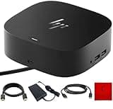 HP Docking Station for Laptop Dual Monitor Bundle 5TW10AA / 5TW10UT / 5TW10AA#ABB - 1 Year Warranty - HP USB-C Dock G5, HDMI & DP Cable (Renewed)
