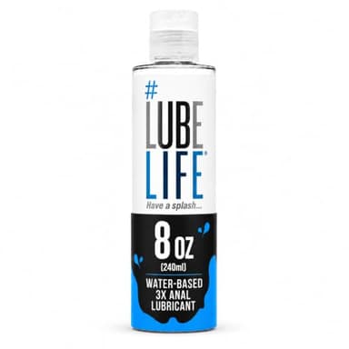 LUBELIFE Water Based 3X Anal Lube, Personal Lubricant, Toy Condom Safe, 8oz
