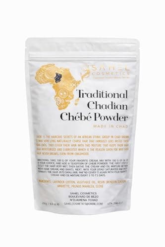 Sahel cosmetics Traditional Chadian Chebe Powder, 250 Grams. Natural Hair Mask for Length Retention, Made in Chad