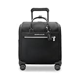 Briggs & Riley Wheeled Cabin Bag - Carry On Luggage for Travel, Suitcases with Wheels, Softside Rolling Bag for Men & Women, Interlocking Handle, Fits up to 13" Laptop - Rhapsody, Black