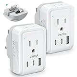 2 Pack US to UK Ireland Plug Adapter, VINTAR Foldable Type G Power Adapter, UK Travel Adaptor with 2 Outlets and 3 USB(2 USB C Ports) for England Scotland Ireland London Dubai Singapore Hong Kong