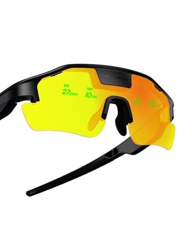 cybersight HUD Display Sports Glasses, for Cycling and Hiking, Smart AI/AR Sports Sunglasses, Real-Time Display, Smart Navigation, Proactive AI Alerts, Monitor Heart Rate, Speed