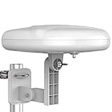 1byone Outdoor TV Antenna 360° Omni-Directional Reception Long 100+ Miles Range Enhance VHF&UHF 4K Ready HDTV Antenna with Added Stability for Outdoor/Attic/RV Use - 39ft RG6 Coax Cable