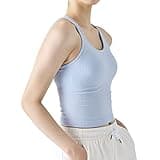 sphinx cat Womens Short Ribbed Workout Tank Tops Tight Fitted Seamless Racerback Fitness Shirt Blue L