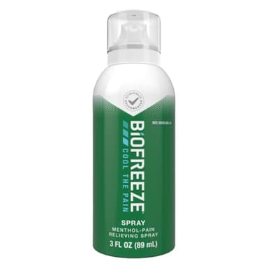 Biofreeze Menthol Spray 3 FL OZ Colorless Aerosol Spray Associated with Sore Muscles, Arthritis, Simple Backaches, and Joint Pain (Packaging May Vary) (1)