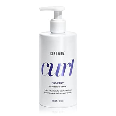 COLOR WOW Curl Wow Flo-etry Vital Natural Serum – Rich-oil blend moisturizes dry, dehydrated strands from root to tip for instantly plump, plush, juicy curls, No weight or greasy feel!