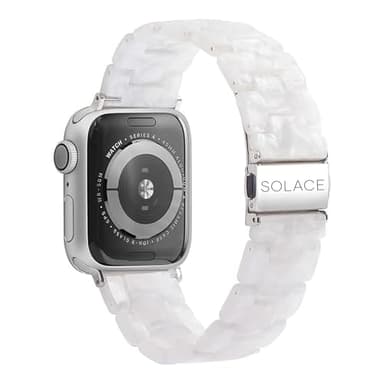 Solace Bands Lightweight Perma Watch Band - Universal Fit for Apple Watch Bands for Women & Men, iWatch Bands for 38mm 40mm 41mm 42mm 44mm 45mm 49mm Ultra, SE, Series 11 10 9 8 7 6 5-1 (Matte Solid)