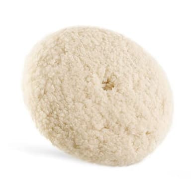 SPTA 8" (200mm) Wool Buffing Pad, Double Side 100% Natural Wool Pad with 5/8-11 Thread for 2-Sided Compound Cutting and Polishing for Automotive, Marine and Epoxies