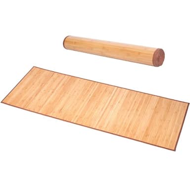 Nisorpa Natural Bamboo Area Rug 28x79 Inches Large Bathroom Mat Kitchen Floor Runner Easy Cleaning Matting Carpet for Bedroom Living Room