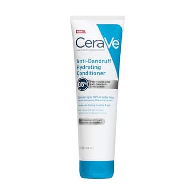 CeraVe Hydrating Anti Dandruff Conditioner, 0.5% Pyrithione Zinc Dandruff Treatment With Ceramides, Hyaluronic Acid & Niacinamide, Helps Eliminate Flakes & Reduce Itchy Scalp, Sulfate Free Conditioner