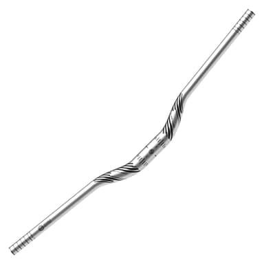 FIFTY-FIFTY Mountain Bike Riser Handlebar, Aluminum Alloy Bicycle Riser Handlebar, 35mm Diameter, 800mm Wide MTB Bar (Silver, 38mm Rise)