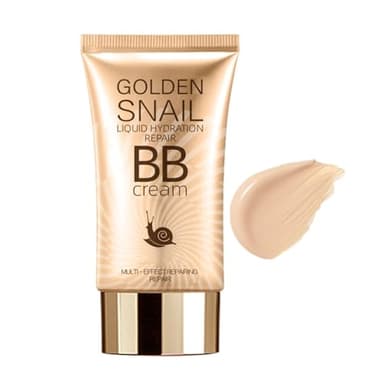 Snail BB Cream Foundation Makeup, Hydrating Tinted Moisturizer BB Cream Full Coverage Foundation Matte Lightweight Long-Lasting Waterproof Color Correcting & Conceals Blemishes