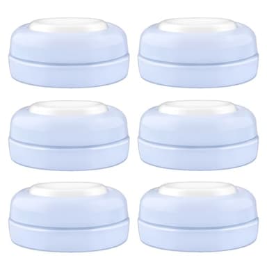 Maymom Screw Lids Aka Travel Caps with Rewritable Sealing Disc Compatible with Avent Bottle, Maymom Wide Mouth Bottles; Cap Replace Avent Natural Bottle Sealing Ring and Sealing Disc, 6pcs. (Blue)