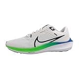 Nike Pegasus 40 Men's Road Running Shoes (DV3853-006, Platinum Tint/White/Green Strike/Black) Size 11