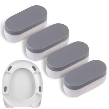 Universal Toilet Seat Bumpers, Suitable for Bidet Kits, 4 Pack Toilet Seat Spacers, Compatible with Most Toilet Models, Equipped with Durable Adhesive