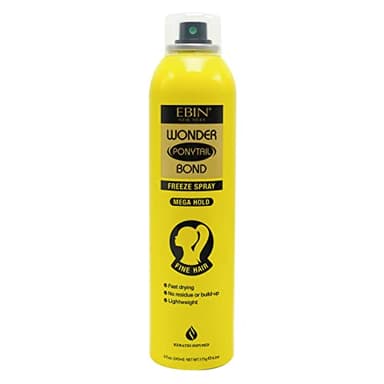 EBIN NEW YORK Wonder Ponytail Bond Freeze Spray Extra Mega Hold - Fine Hair 8oz/ 245ml | Long Lasting Hold, 24-Hour Frizz Control, Shine Enhancing, Fast-Drying, Lightweight, All Hair Types