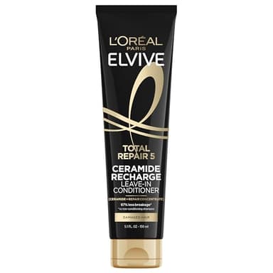 L'Oreal Paris Elvive Total Repair 5 Protein Recharge Leave In Conditioner Treatment and Heat Protectant, 5.1 Ounce