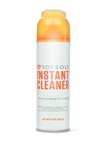 SOFSOLE Instant Cleaner 5 oz or 9 oz - Deep Cleaning Foaming Action Lifts Dirt & Debris from Toughest Fabrics & Materials - Scrub Top Applicator - Refreshing Scent - Athletic Shoes & Footwear