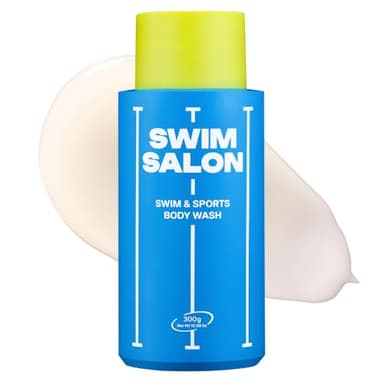SWIM SALON Chlorine-Removing Body Wash for Swimmers | Vitamin C | Hydrating & Refreshing | Sulfate-Free, Silicone-Free, Paraben-Free (10.58 oz / 300g, Pack of 1)