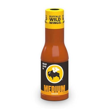 Buffalo Wild Wings Medium Buffalo Sauce, 12 fl. oz., Perfect Dipping Sauce, Chicken Marinade, Wing Seasoning and Burger Topping, Enjoy a Medium, Comfortable Heat