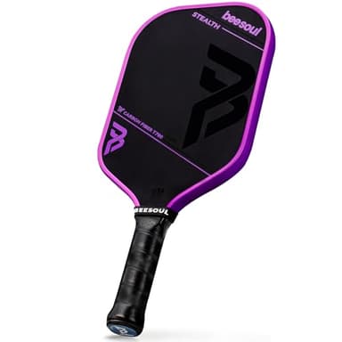 Beesoul Pickleball Paddle with Thermoformed T700 Raw Carbon Fiber Surface, Built for Max Spin Power and Control with 16mm Power Honeycomb Core Large Sweet Spot, USAPA Approved