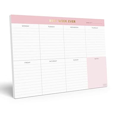 Sweetzer & Orange Weekly To Do List Pad. Gold Foil 7 days Planner with Daily Roadmap Agenda Squares. 7x10” Day Workbook 2026 - Student Blueprint, Work Manual, and Checklist Note Pad