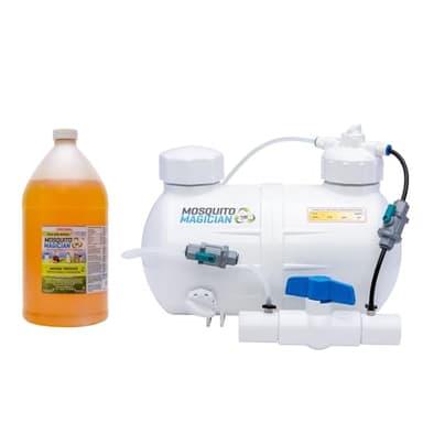 Mosquito Magician Residential System - with 1 Gallon Liquid Concentrate - Kills Mosquitoes, Fleas, and Fire Ants - Automatic & Easy Installation - Wide Area Coverage - Ideal for Small to Medium Yards