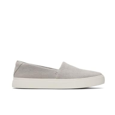 TOMS Women's Kameron Slip On Sneaker, Drizzle Grey Two Tone Slub, 8.5
