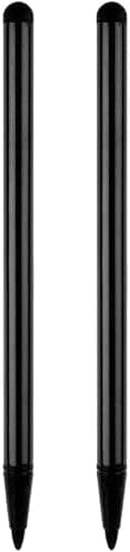 2pcs Black Stylus Pens for Universal Touch Screen Devices - Compatible with iPad, Samsung Galaxy, Smartphones