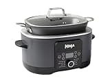 Ninja MC1001H Foodi PossibleCooker PRO 8.5 Quart Multi-Cooker, 8-in-1 Slow Cooker, Pressure Cooker, Dutch Oven & More, Glass Lid & Integrated Spoon, Nonstick, Oven Safe to 500°F, Charcoal (Renewed)