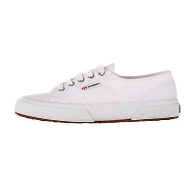 Superga 2750 Cotu Classic Canvas Sneakers for Men & Women - Iconic Italian Men’s and Women’s Tennis Shoes with Breathable Upper, Non Slip Rubber Sole, White - 8 Men / 9.5 Women