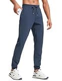 CRZ YOGA Mens 4-Way Stretch Golf Joggers with Pockets 30" - Track Gym Athletic Workout Hiking Pants Electric Blue Medium