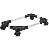 Liitrton Mobile CPU Stand Adjustable Computer Tower Stand with 4 Caster Wheels Fits Most PC (Black)